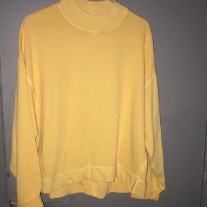 Yellow tunic length sweater